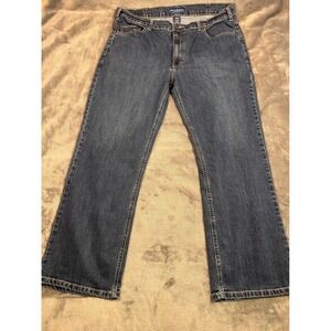 Real Ranch Premium Mens Low Rise Boot Cut Jeans Blue Denim 38x30 Stretch